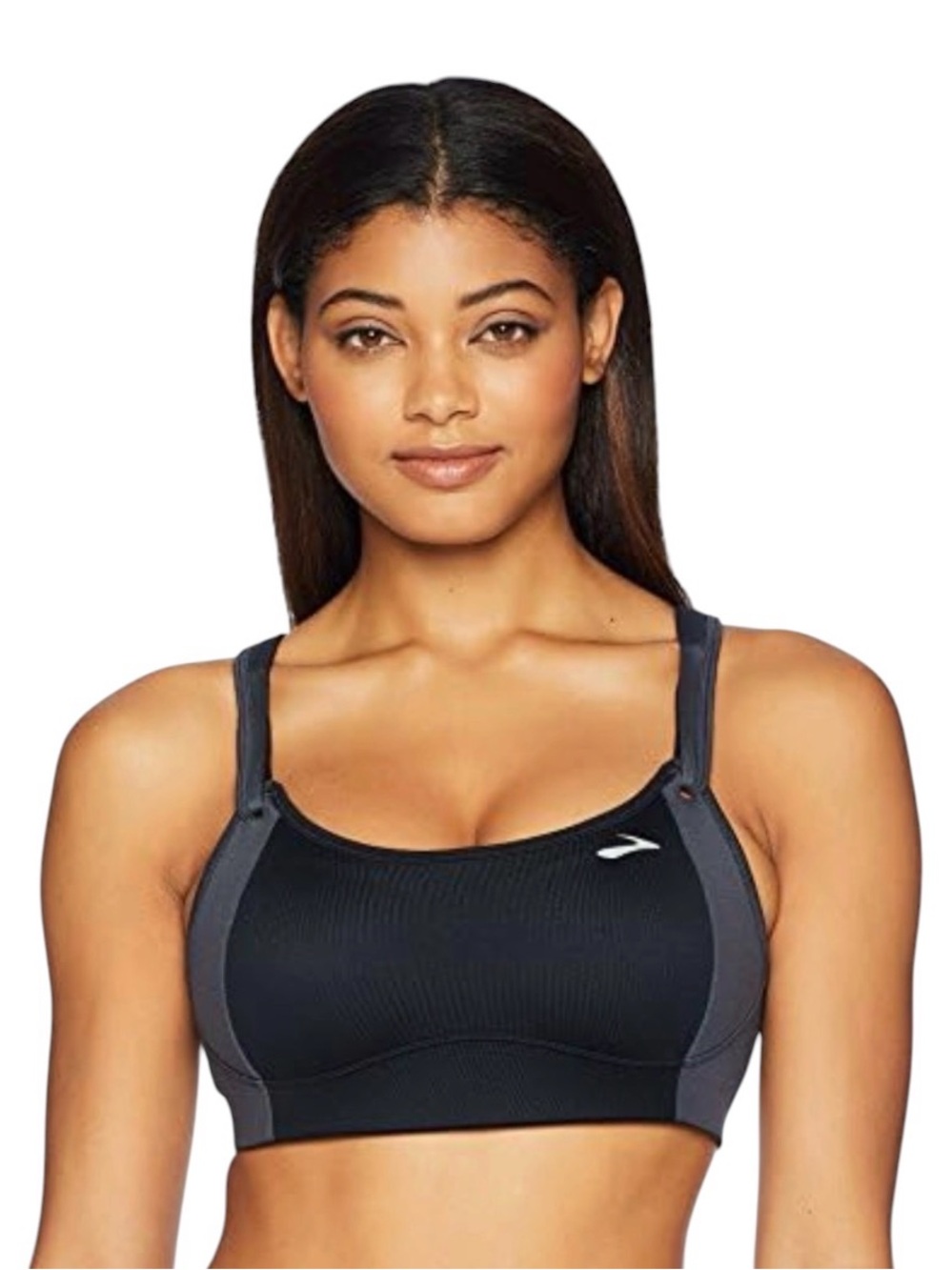 Brooks Women’s Fiona Sports Bra 36D Black Wire-Free Medium Impact 350064 NWT